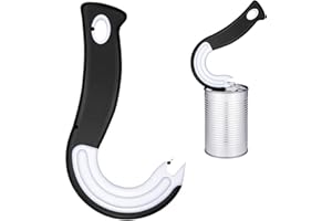 FAST-FX 1 pcs Effortless J-Shaped Ring Pull Can Opener - Ideal Kitchen Aid for Weak Hands - Durable, Non-Slip Handle - Perfect for Arthritis - Opens Cans with Ease!