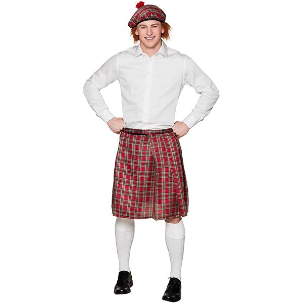 Déguisement écossais rouge et blanc homme - Jadeo - XL - 100% polyester Déguisement écossais rouge et blanc homme - Jadeo - XL - 100% polyester