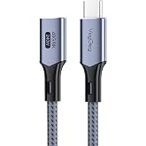 Veggieg USB 4.0 E-Mark 240W 40Gbps Thunderbolt 4 8K 60Hz Type-C Uzatma Kablosu 1 Metre