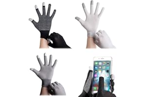 BZKSER Gants Coton -3Paires de Gants Hydratants en Coton Blanc pour écran Tactile de Nuit pour Le Sommeil L'eczéma La Lotion de Sommeil Le des Mains Le Spa la RéParation des Peaux Rugueuses et Sèches