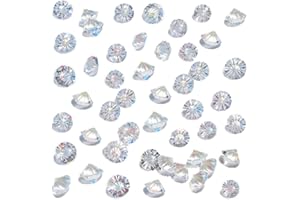 HAKACC 500 unidades de diamantes decorativos de cristal, 10 mm, piedras de cristal transparente para boda, tabla central