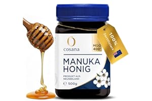 ‎COSANA Cosana Manuka Honig 400 MGO + 500g – 100% Pur - Abgefüllt, versiegelt und zertifiziert in Neuseeland