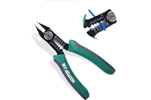 Houdao 4 en 1 Alicates Electricista Pelacables Electricista Multifunción Pelador de Cables Electricos Puede Pelar Cables de 0,6 a 2,6 mm para Pelar Cortar y Prensar Cables