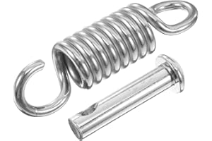 Angoily 1 Set Egg Chair Spring Hook Hammock Spring and Pin Replacement Parts Hanging Chair Hook for Hammock Porch Heavy Duty Swing Seat Hanger