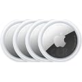Apple Lot de 4 AirTags (2ᵉ génération) : Traqueur pour Porte-clés, Portefeuille et Plus Encore ; localisation avec Signal sonore ; Configuration d’Un Simple Geste avec Un iPhone ou Un iPad
