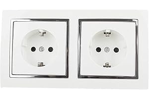 EXTA Base Doble Schuko Empotrable color blanco.