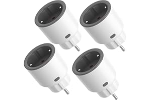 SONOFF S60TPF Prise Intelligente WiFi 16A 4PACK (Type F/E), Prises de Courant, Contrôle à Distance et Programme de Temps via eWeLink APP, Compatible avec Alexa/Google Home, 16A/4000W