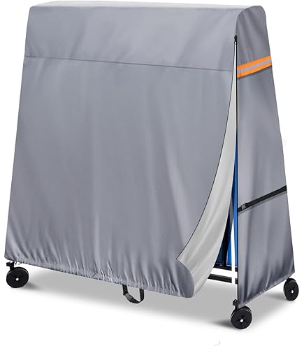 Housse De Table De Ping-pong Extérieure 280x153x73 Cm - Polyester Renforcé, Sangles De Fixation, étanche, Avec Sac De Rangement
