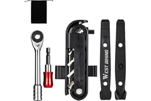 Aomiun Set di attrezzi per la riparazione di biciclette, mountain bike, chiavi a cricchetto, set di attrezzi per la riparazione di pneumatici per bicicletta da equitazione