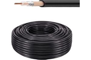 urcianow Câble Coaxial RG58 30M Câble d'Extension Antenne WLAN Câble RG58 Câble Coaxial Flexible RG58 Extension Faible Perte WIFI RG58 Câble Coaxial à Faible Perte pour Antenne Radio WiFi Routeur ect