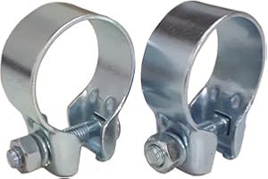 ALUTEC METALLBAU 2St. Auspuffschelle 38,5/42,5/44,5/46,5/50,5/52,5/53,5/54,5/59,5/60,5/64,5/69,5 mm Breitbandschelle Schelle Rohrschelle (Ø 59,5 mm)