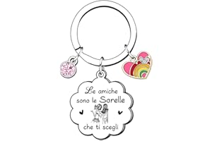 KJKJKJ Regalo Amica,Regalo Migliore Amica,Natale Regalo Portachiavi Amicizia,Idee Regalo Amica,Regalo Sorella Amica Collega Donna Colleghe Natale Regalo,Regali Da Fare Alla Sorella