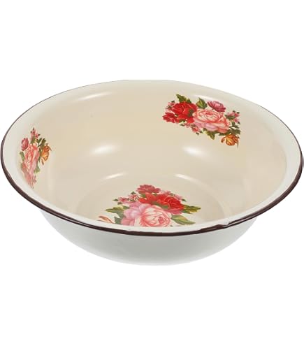 Bassin rond en tôle émaillée Wash Basin Bowl URSS Farmhouse - France
