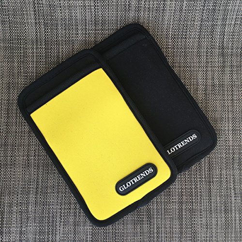 GLOTRENDS Universal Festplattentasche für 2,5 Zoll Festplatten und SSD/HDD, Hard Case erschütterungsfeste Schutzbox (Gelb) - 5