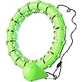 mebiusyhc Weighted Smart Hula Ring Hoops, Weighted Hula Hoop With Auto-Spinning With slide switch, Detachable Knots Size Adjustable Smart Hoola Hoop with 360 Auto Rotation Massage