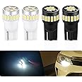 4pcs T10 W5W 501 LED Bulbs 12v 6000k White Canbus LED 194 168 2825 Wedge 24-SMD 3014 Chips Car Bulb for Interior Dome Map Door Side Marker Courtesy Number Plate Lights Replacement