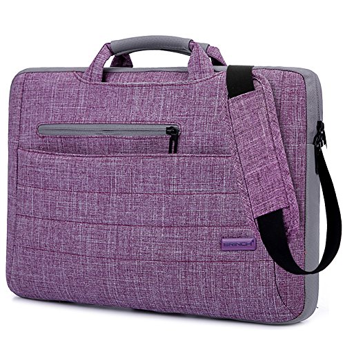BRINCH 15,6 Zoll Multifunktional Laptop Schutzhülle Portable Umhängetasche Messenger Bag mit Schulterriemen und Griffe Aktentasche für 15 - 15,6 Zoll Laptop / Notebook / MacBook / Ultrabook / Chromebook / Tablet Computers /Apple / Acer / Asus / Dell / Fujitsu / Lenovo / HP / Samsung / Sony / Toshiba,Violett