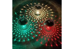 FOKH Solar Pond, Solar Magic Ball Night Led Bath Lights RGB Floating Underwater Disco Light IP66 Waterproof Floating Ball Lamp for Fountain Pool Pond Garden