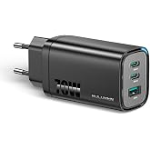 Rocoren 70W GaN Şarj Cihazı Type-C ve USB-A 3 Portlu Hızlı Şarj Aleti, PD QC3.0 PPS Destekli, Laptop Tablet Telefon Uyumlu