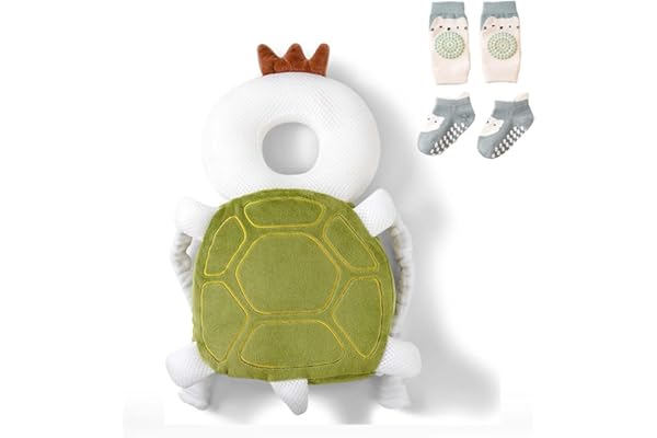 Bambebe Bébé Protection de la Têt Securite Casque Bebe Anti Choc Protection Baby Head Protector Casque Protection Bébé Protection Tête Enfant Sac à Dos Tout-Petits(Tortue)
