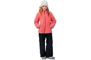 SMONTY SNOWER Mädchen Schneeanzug mit abnehmbarer Kapuze, Skianzug, extra warm, Winteranzug