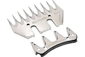 Svauoumu Sheep Clippers Blades Shears Kit,Replacement Sheep Shears Clippers Shearing Scissors,for Electric Wool Shears Sheep Goat Animal Goat Shear (Straight)