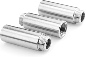 3 Pezzi Braccio di Prolunga per Doccia, JANDH G1/2 Prolunghe per Braccio Doccia, Braccio Doccia Prolunga, Connessioni femmina e maschio da 1/2 pollice per prolunga per soffione doccia da bagno