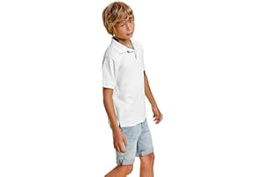 24 JOYAS Polo para Niños 100% Algodón con Manga Corta, Cuello Acanalado, Tapeta y Tres Botones – Camiseta Infantil Moda Casual y Deportiva Transpirable de Colores