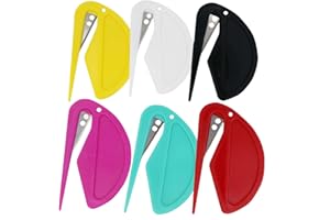 LAPANGZI 3Pcs Multicolor Mini Letter Opener Safety Knife– Portable Envelope Cutter with Metal Blade & Safety Mail Opener Tool for Office, Home & School