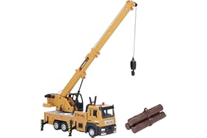 SUPYINI Crane Truck for Kids, Remote Control Crane Clamp Building Blocks, Multifunctional Truck Model Building Kit, Alloy Friction Dynamic Design Large Truck Toy Compatible for Youth