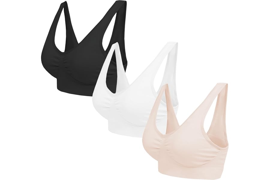 Blu Apparel Multipack Seamless Comfort Bras Sleep Bras Sizes 8-24 Not Padded Wireless