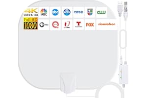 TE-VOZE 2024 Newest Freeview Indoor TV Aerial,480KM Range Digital HDTV Aerial with Amplifier Signal Booster,High Gain Stronger Reception TV Aerial with 17ft/5M Coax Cable,4K 1080P TV Tuner DVB-T TV Radio