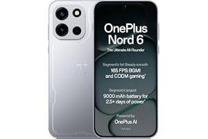 OnePlus Nord 6 | 8GB+256GB | Quick Silver | Snapdragon 8s Gen 4 | Segment's First Stable 165FPS Gaming | Segment's Largest 90