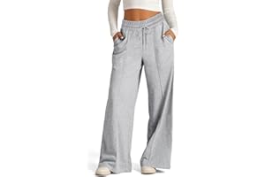 GRMLRPT Pantalon de Sport Femme Pantalon de Jogging Survêtement Droit Pants Décontracté à Couleur Unie avec Poches Pantalon de Loisirs pour Running Fitness Training Yoga(Multicolore,S-XXL)