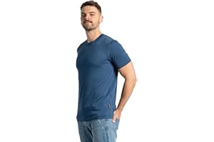 menique 100% Merino Wolle T-Shirt Herren Funktionsshirt Laufshirt Wandern Reisen Unterhemd Thermo Basisschicht Atmungsaktiv Kurzarm Sportshirt