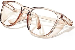 LeonDesigns Protective Glasses Anti-Fog Tactical Glasses with Side Shields - Clear Anti-Scratch UV400 Protective Lens - Inner Glasses