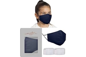 VIRTUE CODE Childrens Navy Solution Mask Fabric Face Masks with Filter