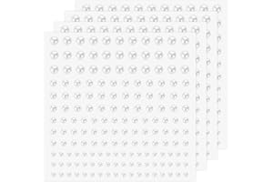 Lnngub 660 Stück/4 Blätter Selbstklebende Halbperlen, Weiße Perlen Sticker aus Acryl 3/4/5/6 mm Selbstklebende Perlen Aufkleber für Gesichtsdekoration, Maniküre, Schmuckherstellung, DIY-Kunsthandwerk