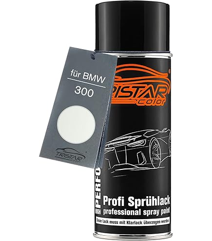 TRISTARcolor Peinture Voiture Kit Bombes De Peinture Pour BMW 146 Alpinweiss/Alpine White Peinture De Base Vernis Clair Aérosol 400 Ml