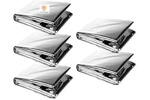 DEcorative Concepts UK V-PROTECH Premium FOIL Thermal Emergency BLANKET, Mylar, Solar, Space Camping Survival (5)