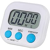 Magnetic Kitchen Timer Clock – Digital Visual Timer – Bright Display – Count-Down & Stopwatch - Loud Beep Sound – Multipurpos