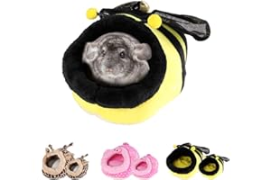 Urijk Panier pour Cochons d'Inde Adulte et Bébé en Peluche avec Coussin Amovible Ultra Doux et Confortable Nid Lit Maison Niche Grotte Abri Chaud pour Hérisson Hamster Chinchilla Écureuil Lapin Chat
