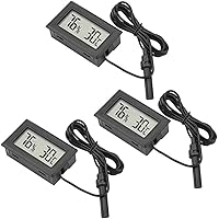 IWILCS 3Stück Thermometer Hygrometer, Mini LCD Digital Thermometer, Thermometer Innen, Temperatur Luftfeuchtigkeit…