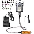 Seababyhouse 1000W Rotary Tool Flex Shaft Electric Hanging Grinder Carver, Forward and Reverse Rotation, Multi-Function Metalworking Jewelry Tool Repair Kit, Metal Flexible Shaft, 30000 RPM