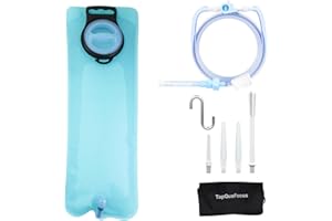 TopQuaFocus Kit de bolsa de enema portátil Bolsa de enema para hombres Mujeres Limpieza de colon Anel Douche Hombres 3L