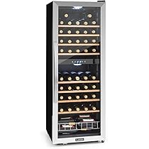 Cantinetta Vino Klarstein Doppia Zona - Frigo Vino Per 34 Bottiglie, 5-18&deg;C, Con Vetrina E Luce UV | Per Interno/Esterno