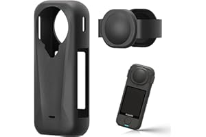 Locofun Custodia in silicone per Insta360 X4 Air,Resistente ed Ecologica COVER CASE,Antiurto e Impermeabile Fotocamera Copertura Protettiva, Design Antiscivolo Nero Camera Case