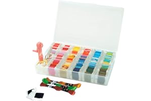 Hemline M3003/L | Plastic Large Embroidery Floss/Thread Box/Organiser