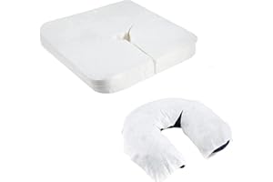 YIDUHAO Disposable Face Cradle Covers,100 Count White Massage Face Covers Disposable Face Rest Covers Face Cradle/Head Cradle Covers/Massage Pillow/Massage Cover