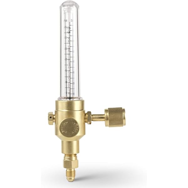 Mtsooning Dual Output Argon Regulator & Flow Meter - 0-4500 PSI, 0-60 CFH, CGA540 Inlet, For MIG/TIG Welding